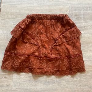 floral brown skirt